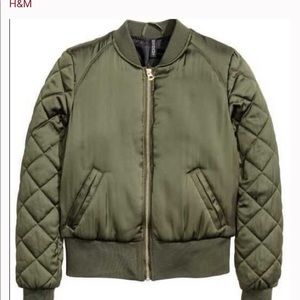 H&M divided satin bomber